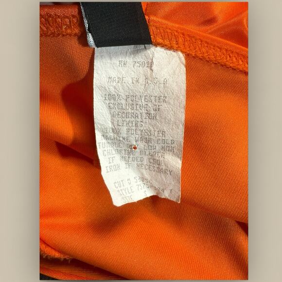 Vtg Halter Dress Womens Small Orange Mini Party Clubbing Hoco Size Small Ruffle - Picture 3 of 4